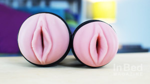 Full-size vs. Fleshlight Go pink lady vagina entries.